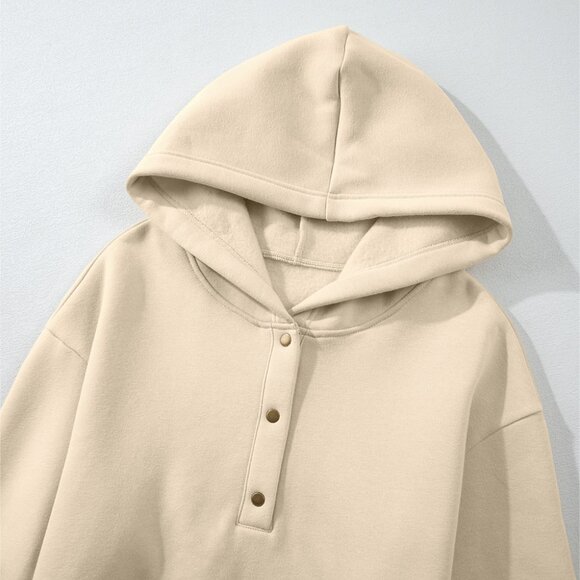 Parchment Solid Color Hoodie and High Waist Pants Two Piece Activewear - Picture 9 of 12